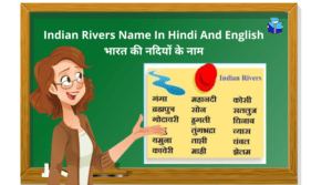 Indian Rivers Name In Hindi And English