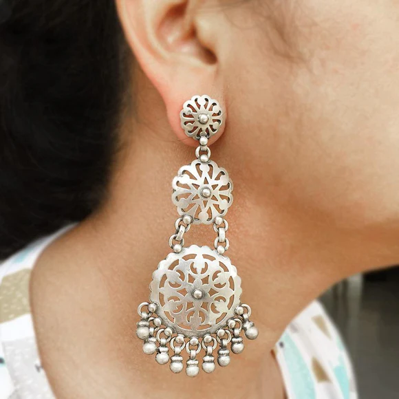 New latest silver earring design